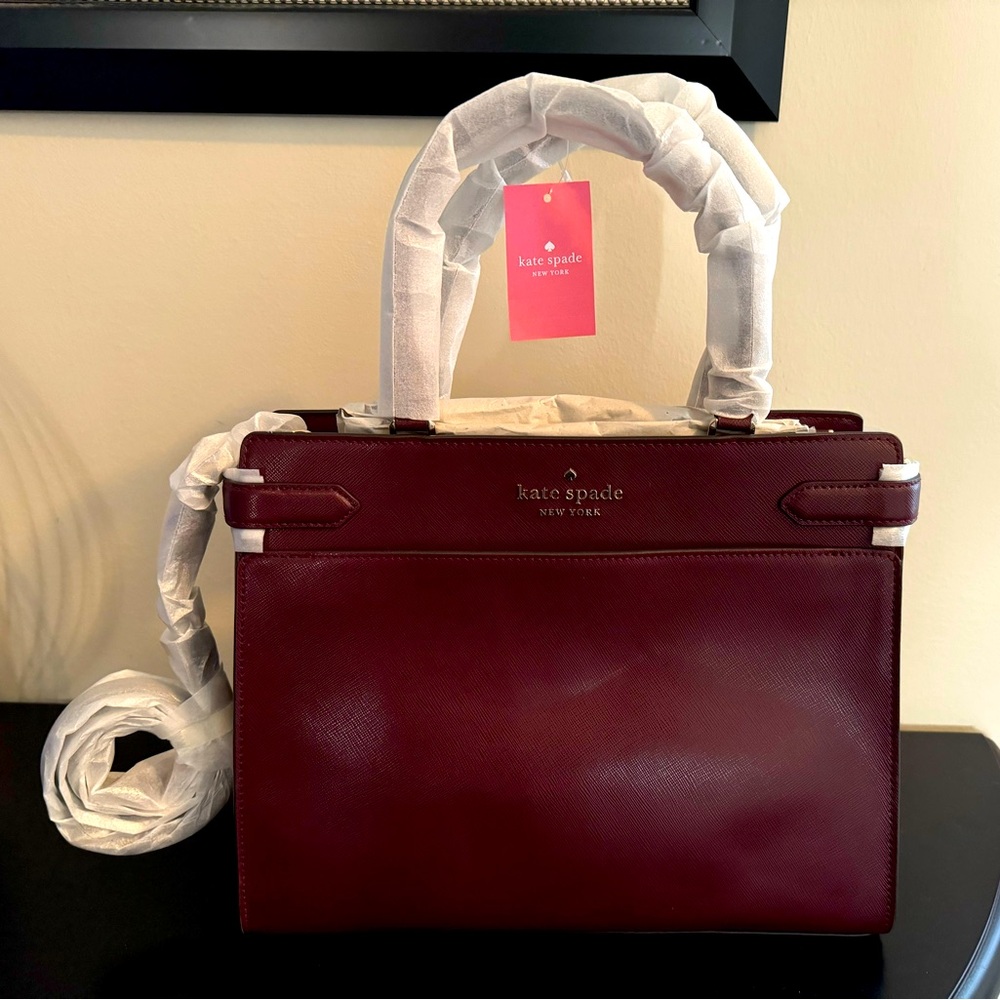 Kate Spade Large Satchel Staci Cherrywood BNWT paid $429